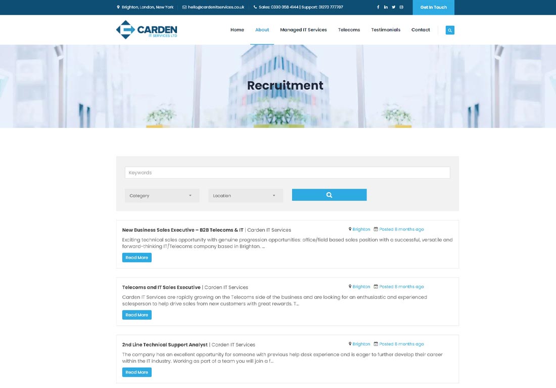 Carden IT Services website screenshot