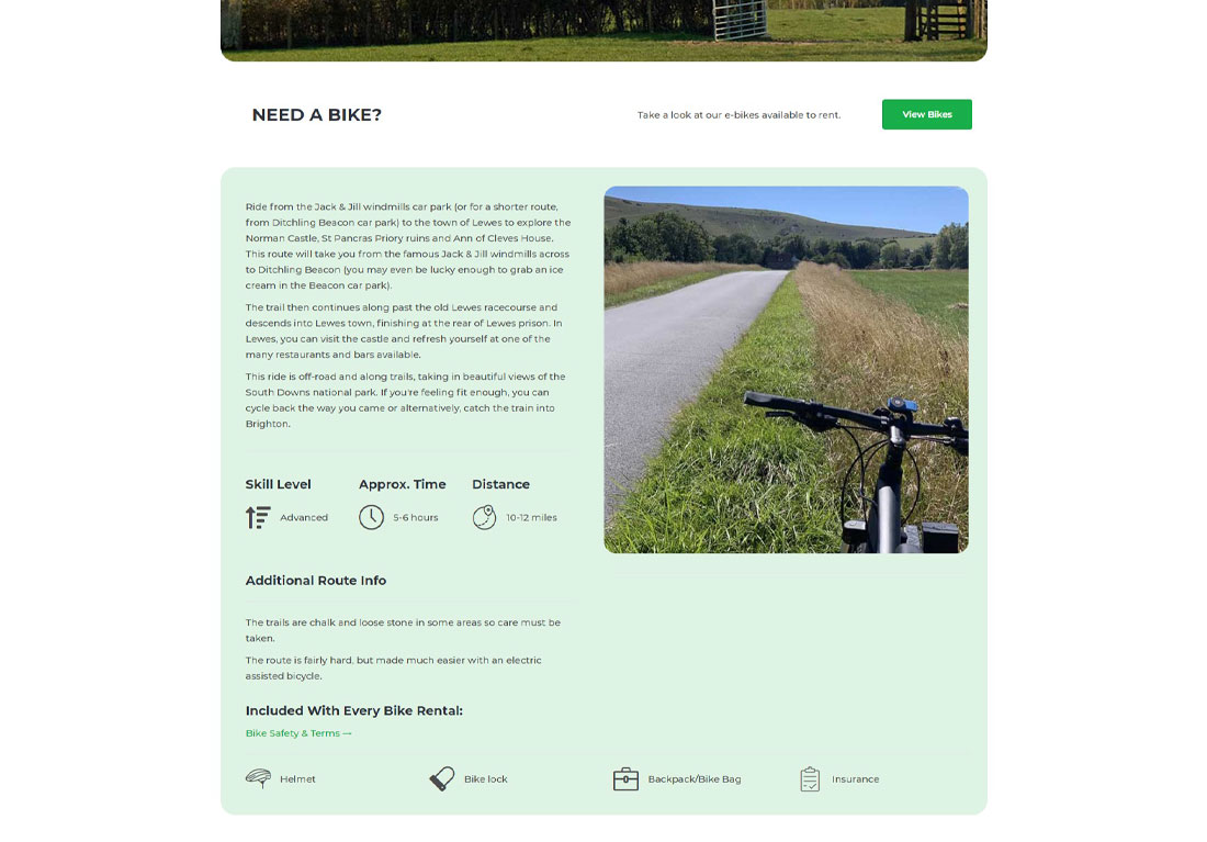 eGo Bike website screenshot